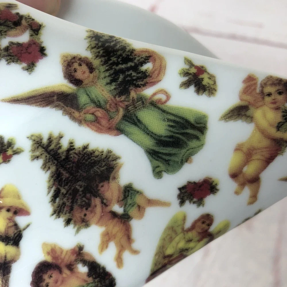 Ceramic Napkin Holder Angels Cupid Kitchen‎ Decor Christmas Holiday